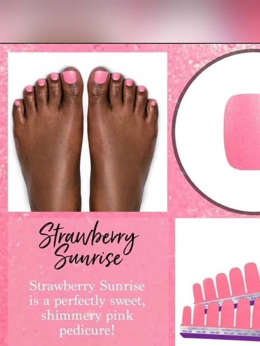 Color Street Shimmery Pink Nail Strips
